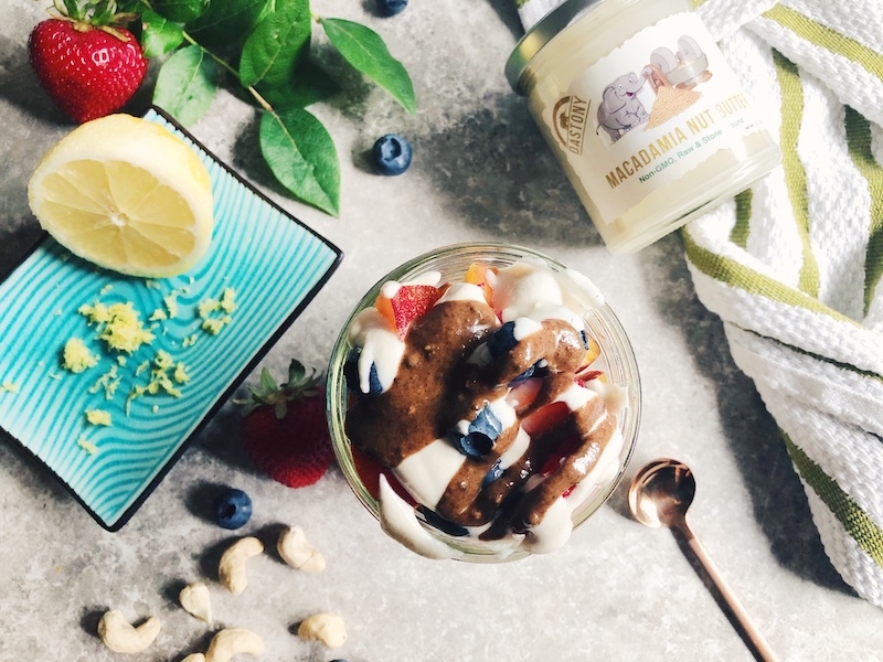 Cashew and Macadamia Lemon Cream Parfait