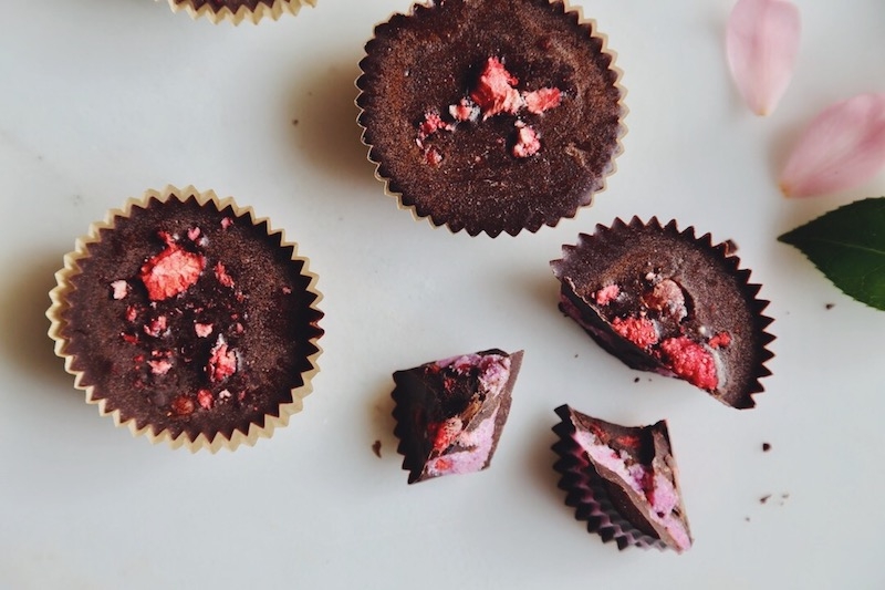 Pink Pitaya and Strawberry Love Cups 