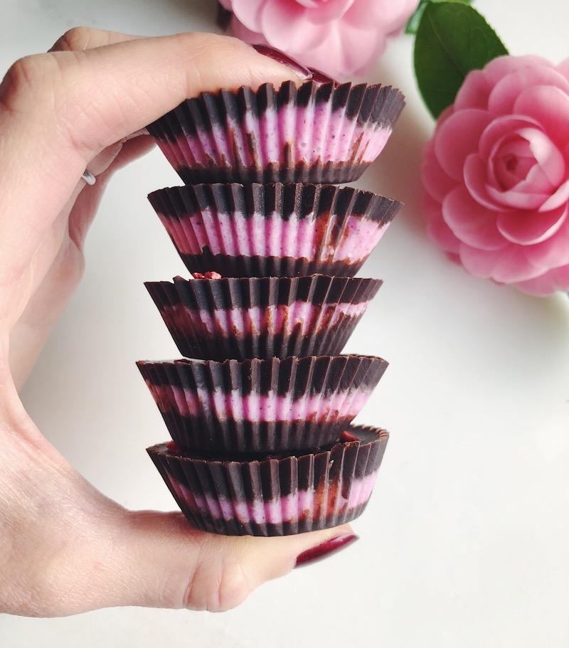 Pink Pitaya and Strawberry Love Cups 