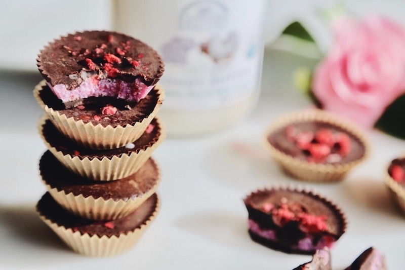 Pink Pitaya and Strawberry Love Cups 