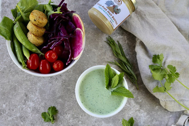 Wild Green Tarragon and Cilantro Pine Nut Dressing