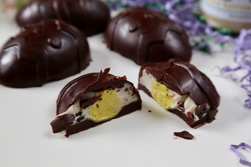 Raw Vegan Coconut Creme Filled Easter Eggs 
