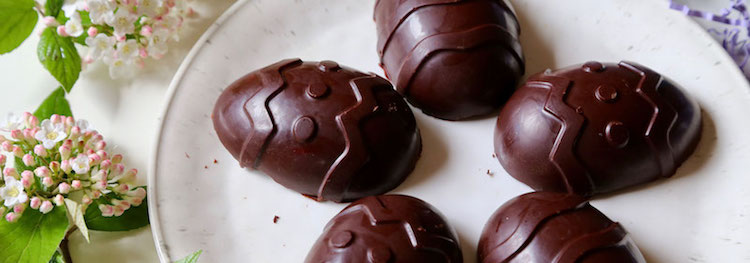 Raw Vegan Coconut Creme Filled Easter Eggs 