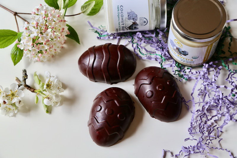 Raw Vegan Coconut Creme Filled Easter Eggs 