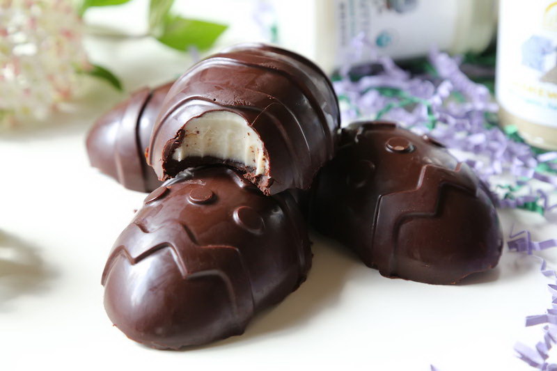 Raw Vegan Coconut Creme Filled Easter Eggs 