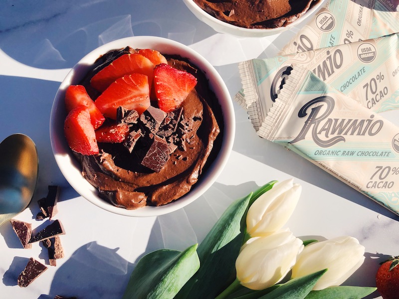 Valentine's Day Raw Chocolate Avocado Mousse