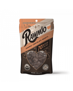 Raw Orange Chocolate Hearts