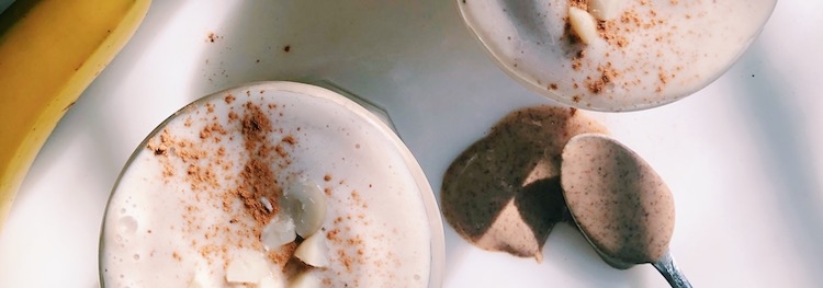 Vegan Almond Macadamia Banana Shake