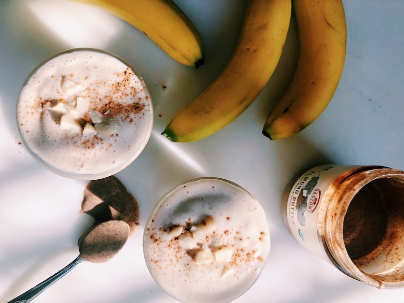 Vegan Almond Macadamia Banana Shake