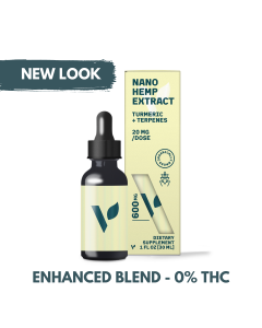 Nano Hemp Extract 600mg - Turmeric + Terpenes