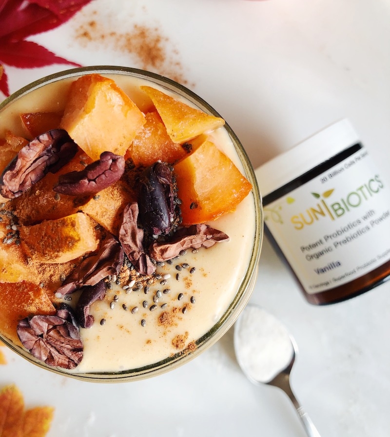 Gut Healthy Persimmon Coconut Eggnog Shake