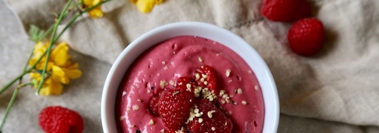Raspberry Coconut Tahini Pudding 
