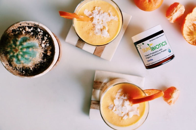Gut Healthy Probiotic Orange Creamsicle Coconut Shake