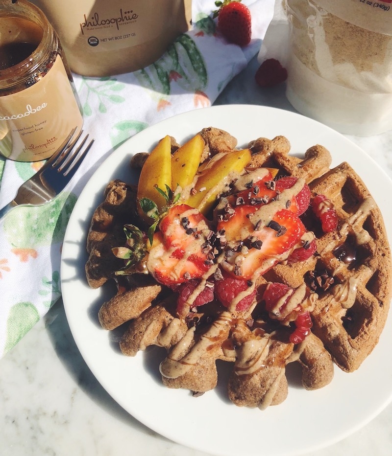Gluten-Free Chocolate Superfood Waffles 