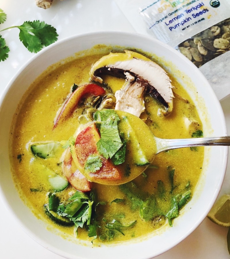 Vibrant Raw Thai Coconut Soup