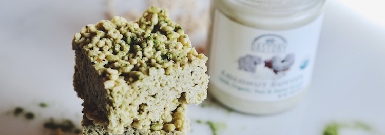Vegan Matcha Rice Krispies Treats 